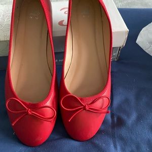 Vika Red Ballerina Flats